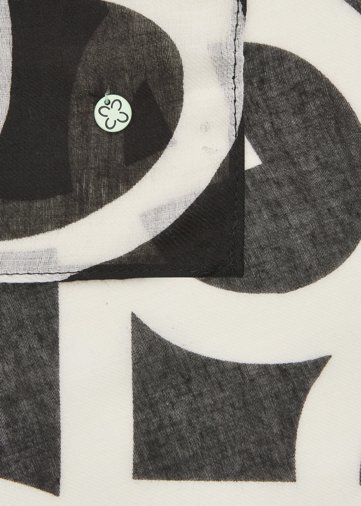 PRINTED SCARF RECYCLED POLYESTER LETTERS CODELLO schwarz-55X180CM, schwarz BLK2 Bild 3