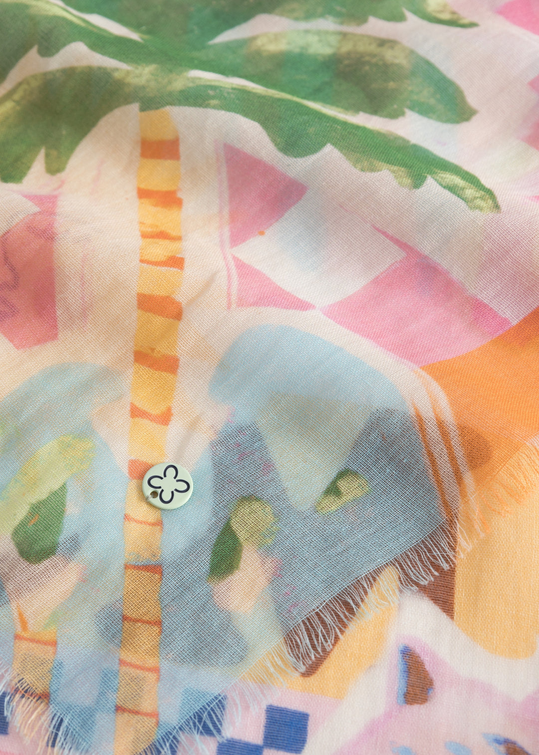 PRINTED SQUARE  COTTON AMORE PATTERN MIX pink-120X120CM, pink PIN1 Bild 3