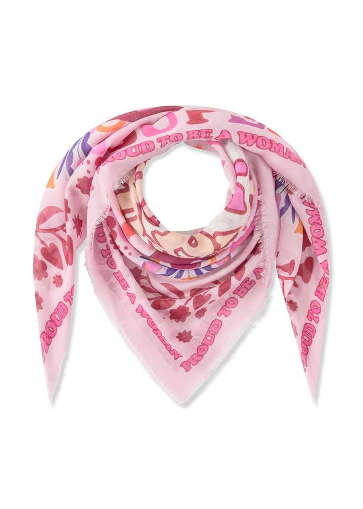 PRINTED SQUARE  COTTON SUPERWOMAN pink-120X120CM, pink PIN1 Bild 1