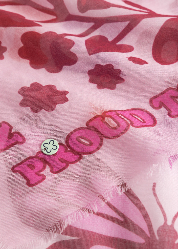 PRINTED SQUARE  COTTON SUPERWOMAN pink-120X120CM, pink PIN1 Bild 3