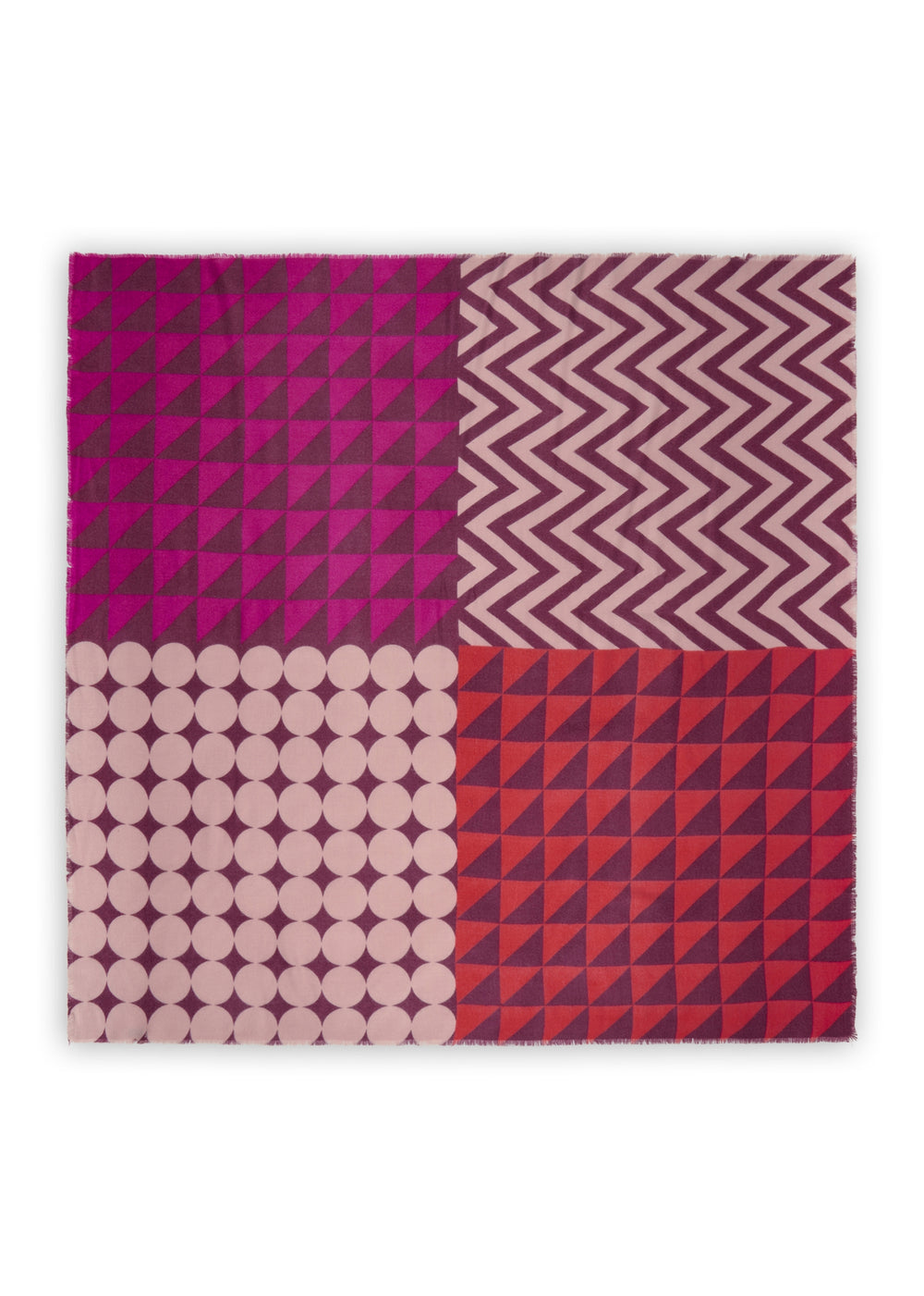 PRINTED SQUARE POLYACRYL GRAPHIC MIX pink-135X135CM, pink PIN2 Bild 2