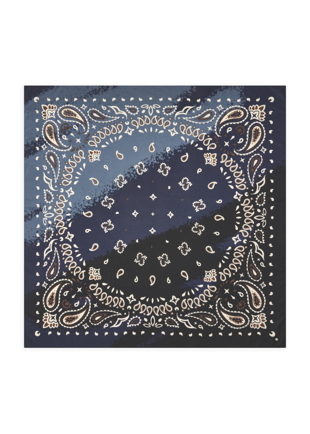 PRINTED SQUARE POLYESTER PAISLEY blau-120X120CM, blau BLU3 Bild 1