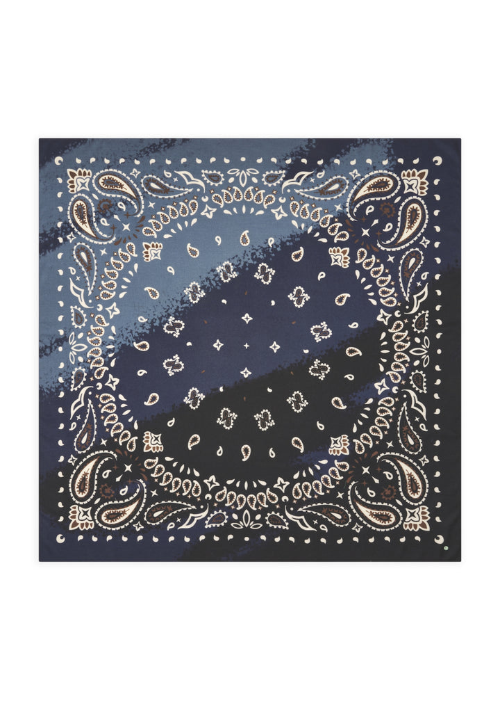 PRINTED SQUARE POLYESTER PAISLEY blau-120X120CM, blau BLU3 Bild 1