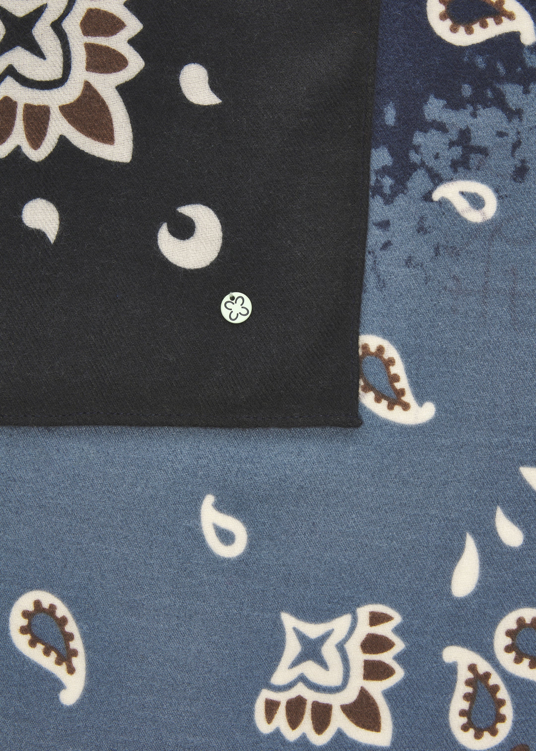 PRINTED SQUARE POLYESTER PAISLEY blau-120X120CM, blau BLU3 Bild 2