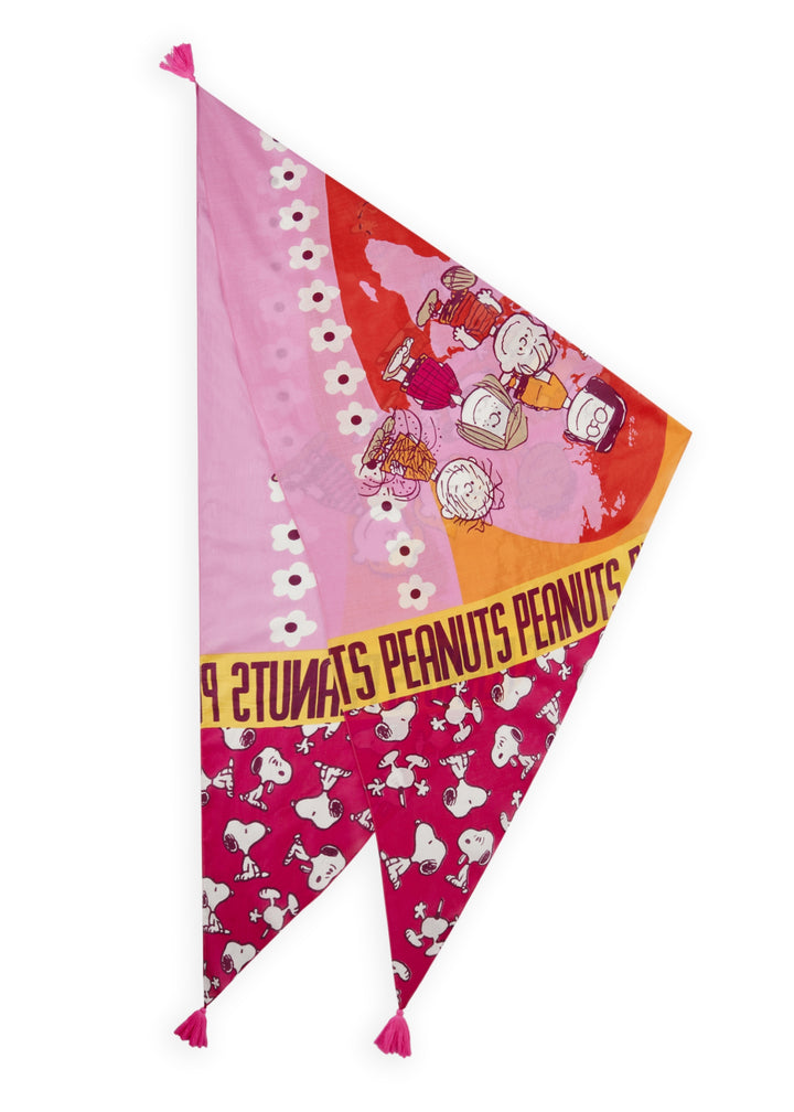 PRINTED TRIANGLE COTTON PEANUTS SNOOPY MIX pink-135X135X200CM, pink PIN2 Bild 2