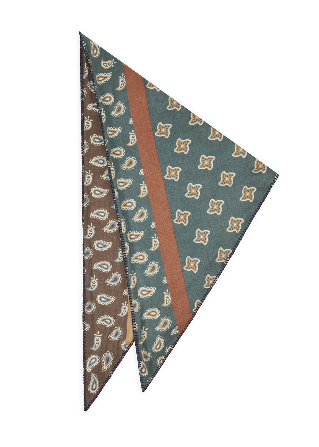 PRINTED TRIANGLE POLYESTER/VISCOSEPAISLEY braun-126X126X185CM, braun BRO3 Bild 2