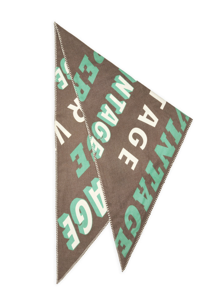 PRINTED TRIANGLE POLYESTER/VISCOSEVINTAGE QUOTES braun-126X126X185CM, braun BRO3 Bild 2