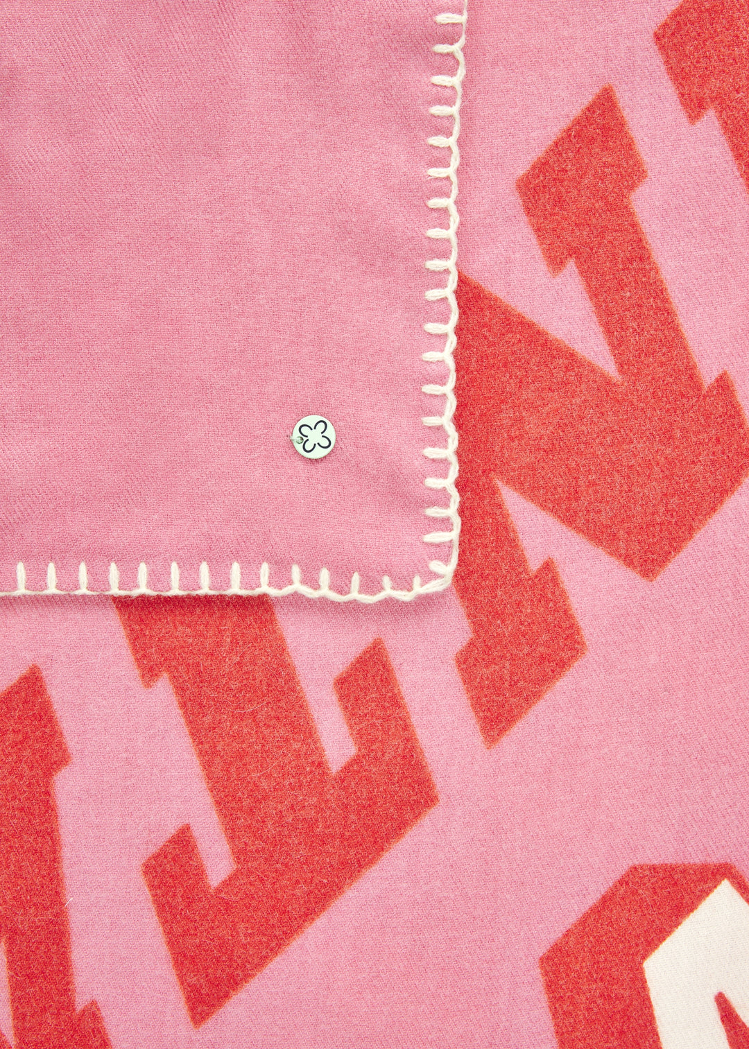 PRINTED TRIANGLE POLYESTER/VISCOSEVINTAGE QUOTES pink-126X126X185CM, pink PIN2 Bild 1