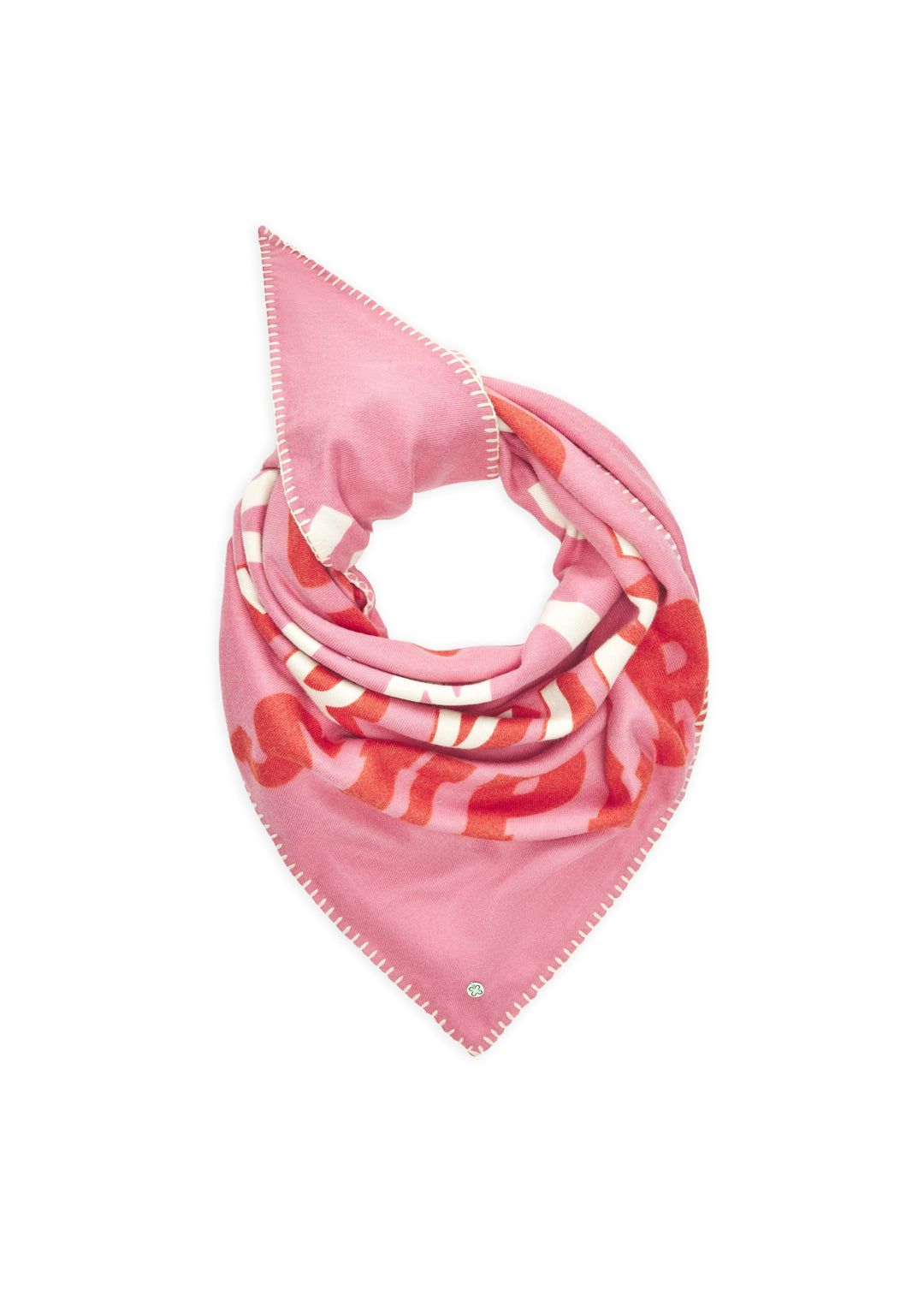 PRINTED TRIANGLE POLYESTER/VISCOSEVINTAGE QUOTES pink-126X126X185CM, pink PIN2 Bild 1