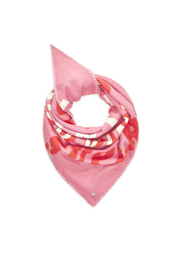 PRINTED TRIANGLE POLYESTER/VISCOSEVINTAGE QUOTES pink-126X126X185CM, pink PIN2 Bild 1