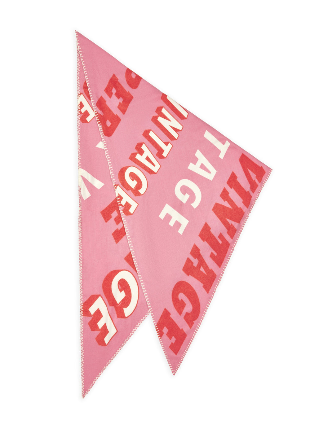 PRINTED TRIANGLE POLYESTER/VISCOSEVINTAGE QUOTES pink-126X126X185CM, pink PIN2 Bild 2