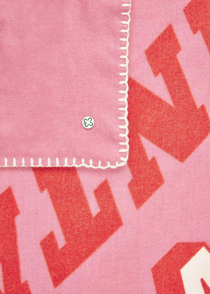 PRINTED TRIANGLE POLYESTER/VISCOSEVINTAGE QUOTES pink-126X126X185CM, pink PIN2 Bild 3