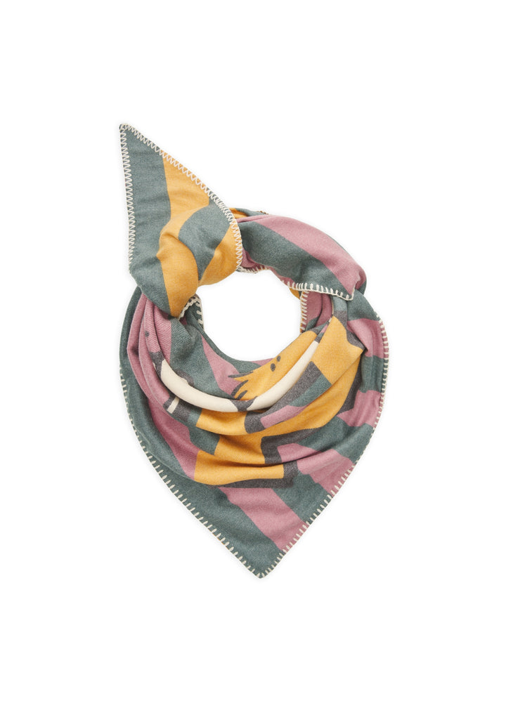 PRINTED TRIANGLE POLYESTER/VISCOSESTRIPES PEANUTS grün-126X126X185CM, grün GRE3 Bild 1
