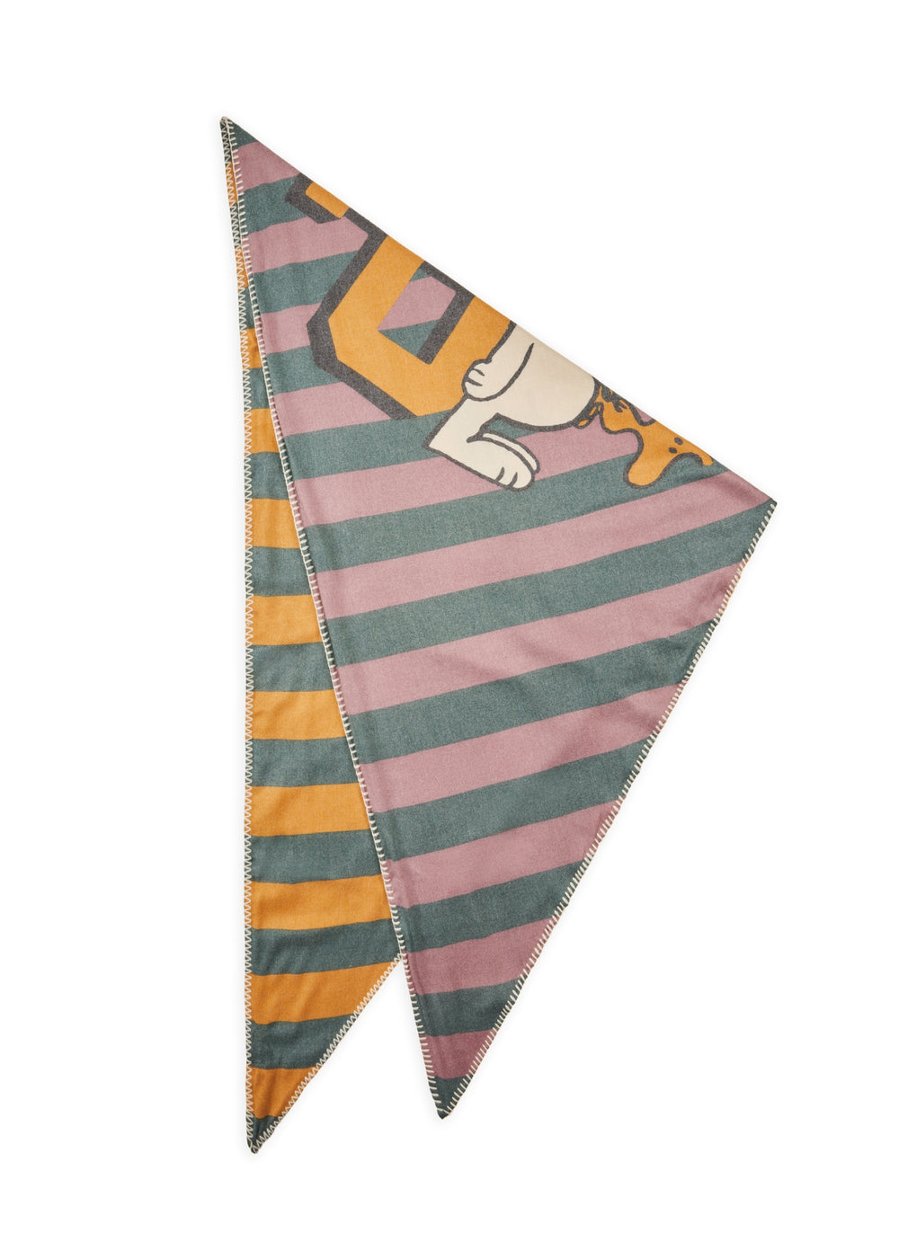 PRINTED TRIANGLE POLYESTER/VISCOSESTRIPES PEANUTS grün-126X126X185CM, grün GRE3 Bild 2