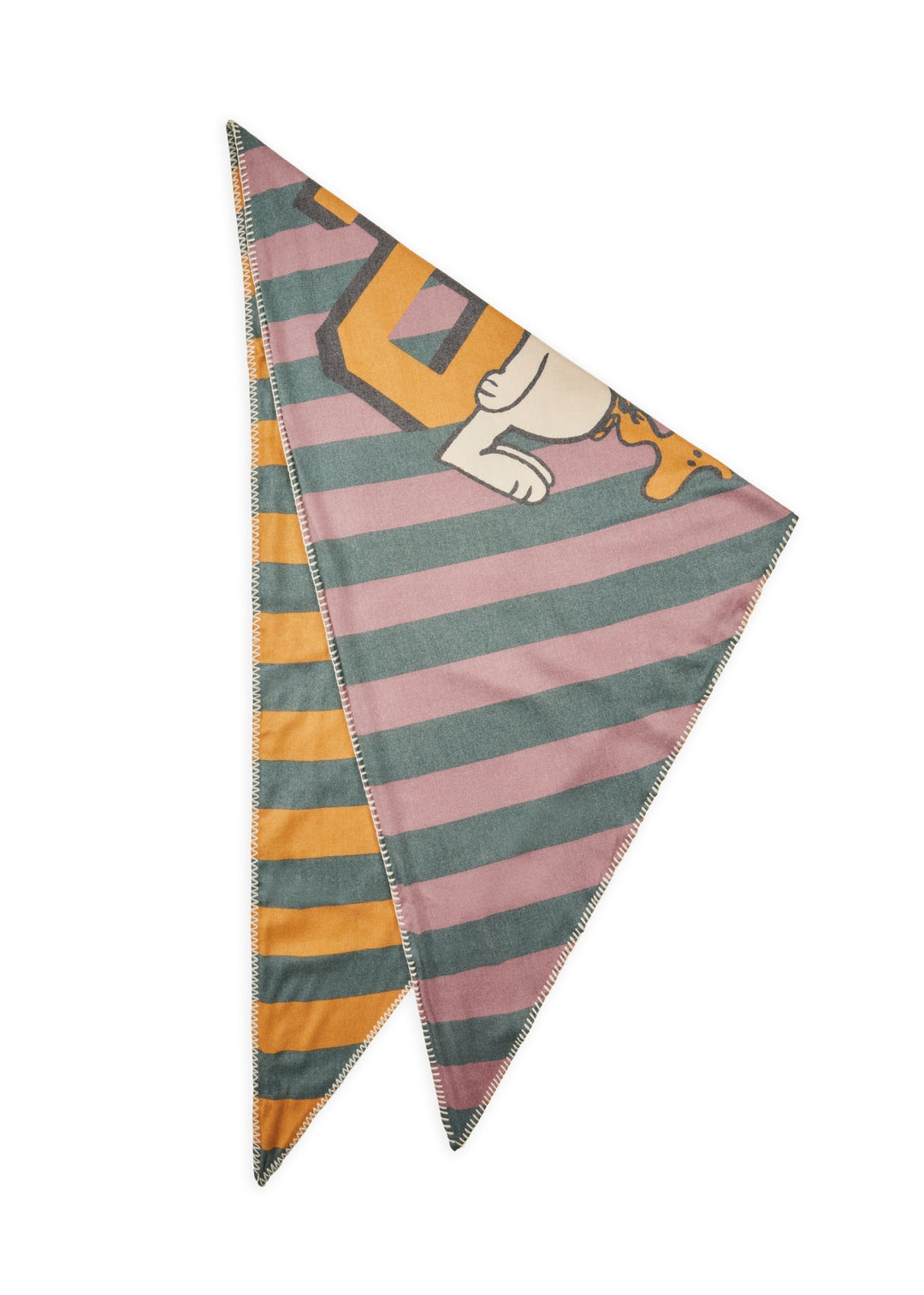 PRINTED TRIANGLE POLYESTER/VISCOSESTRIPES PEANUTS grün-126X126X185CM, grün GRE3 Bild 2