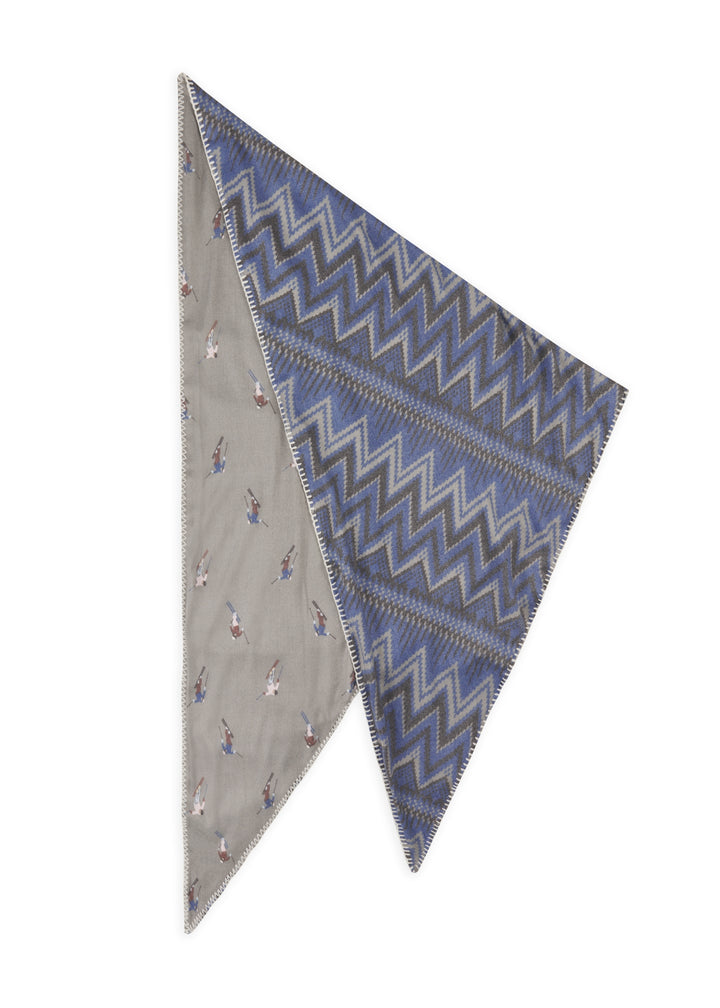 PRINTED TRIANGLE POLYESTER/VISCOSESKI/ETHNO grau-126X126X185CM, grau GRY2 Bild 2