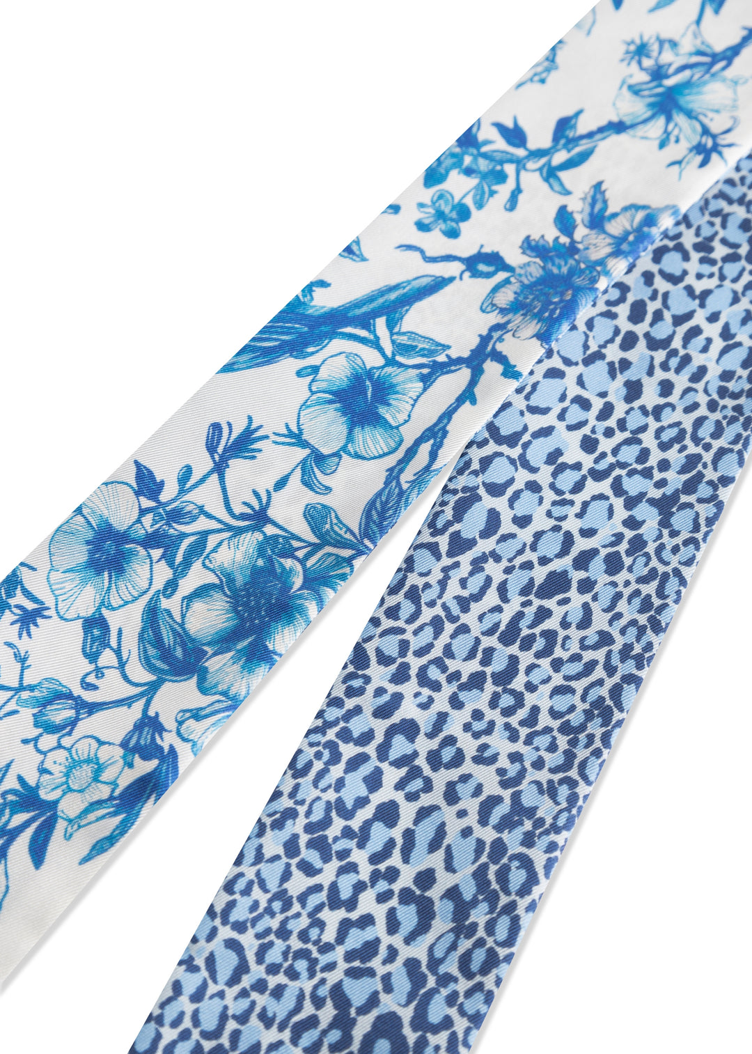 PRINTED TWILLY SILK FLOWERS LEO  blau-5X86,5CM, blau BLU2 Bild 3