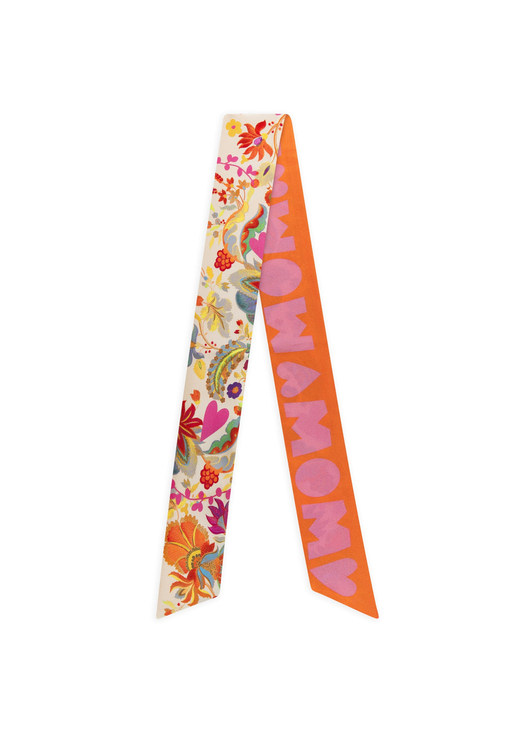 PRINTED TWILLY SILK LOVE MOM FLOWER MIX rot-5X86,5CM, rot RED1 Bild 1