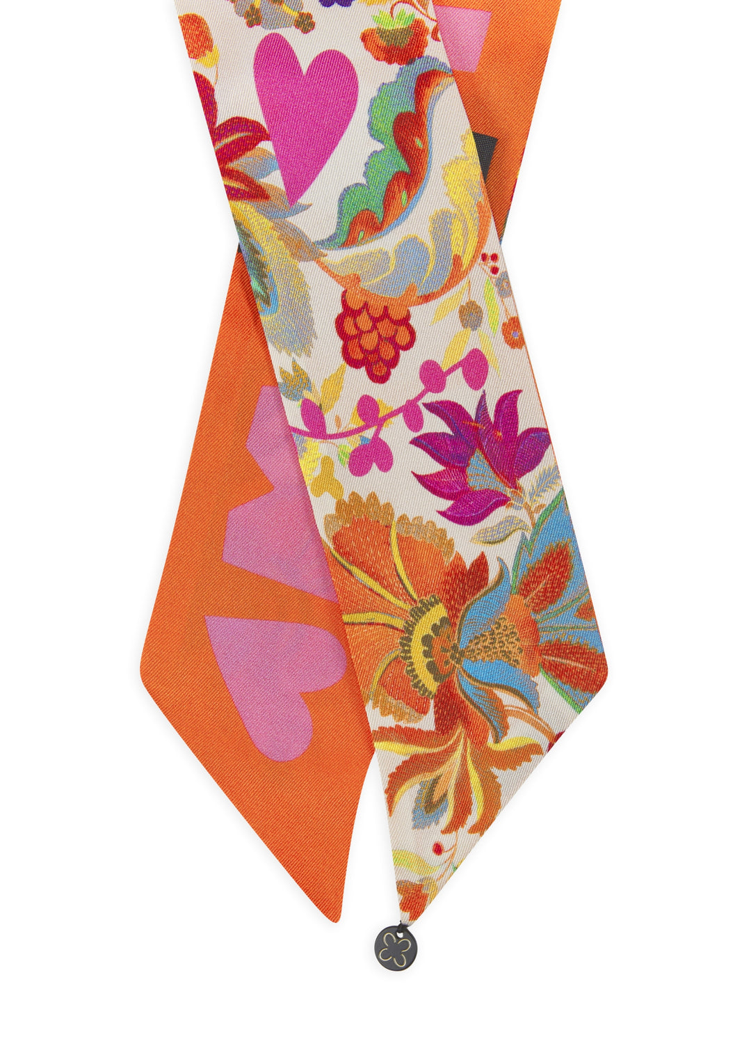 PRINTED TWILLY SILK LOVE MOM FLOWER MIX rot-5X86,5CM, rot RED1 Bild 2