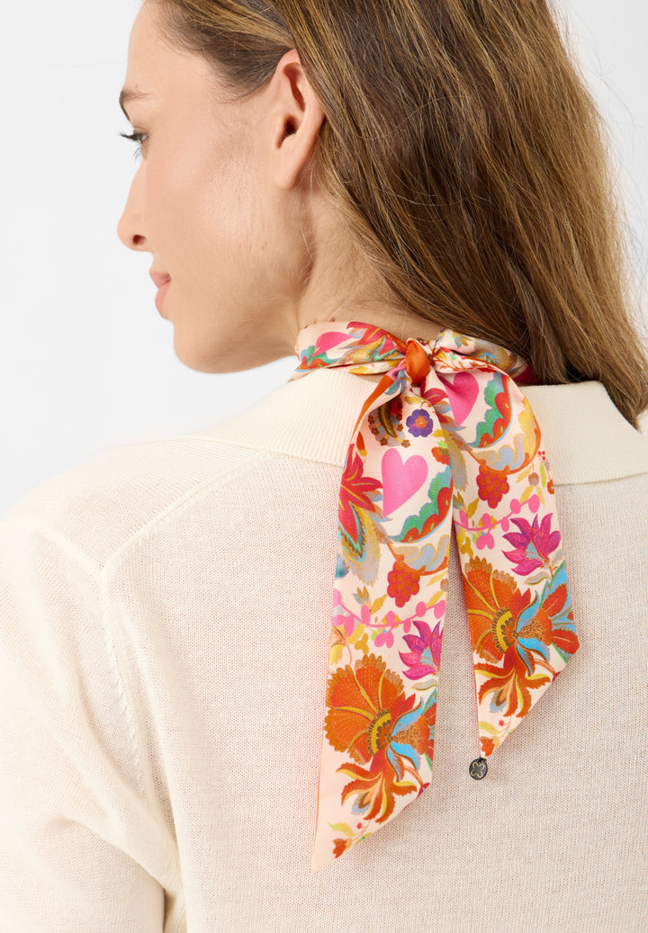 PRINTED TWILLY SILK LOVE MOM FLOWER MIX rot-5X86,5CM, rot RED1 Bild 3