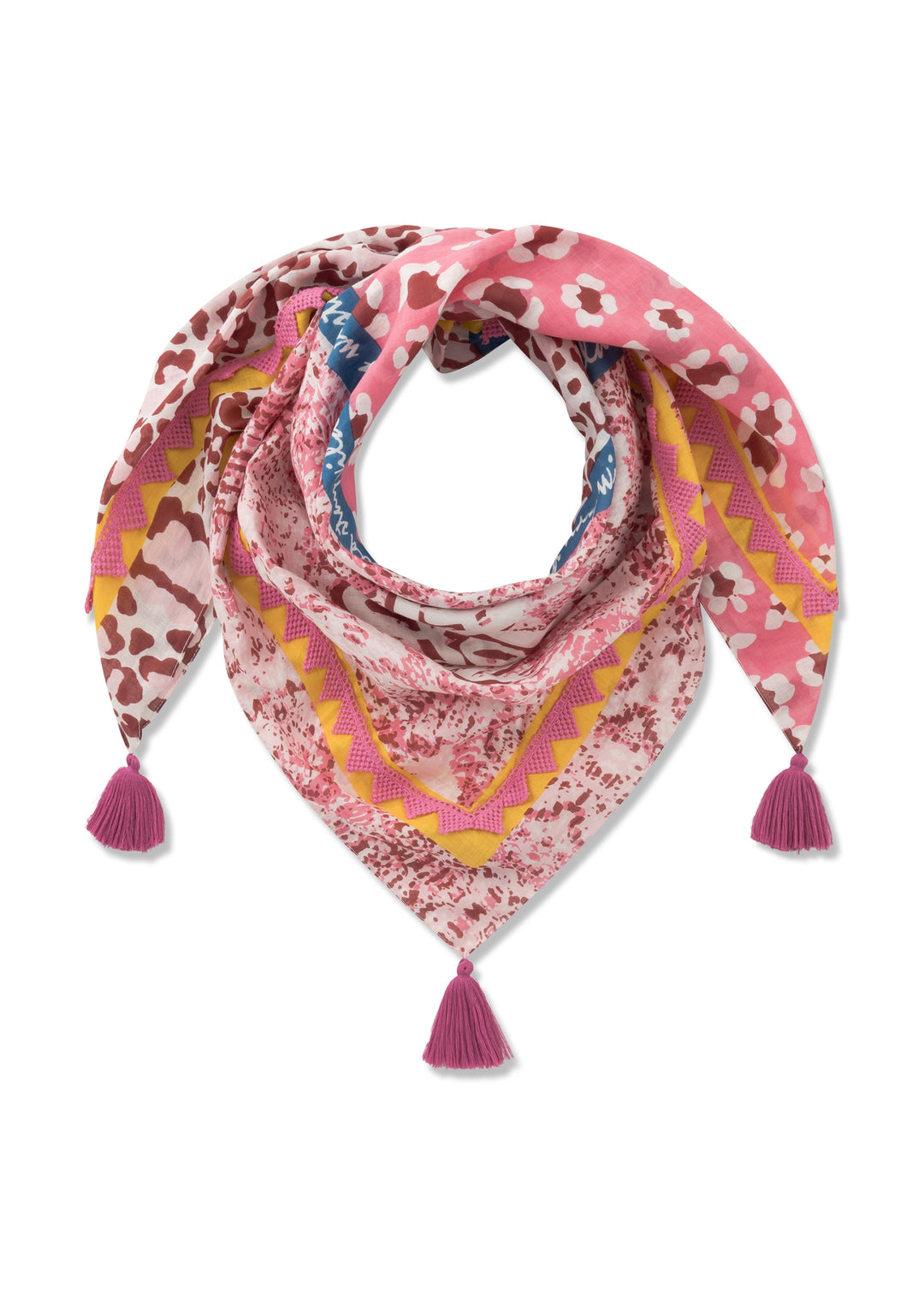 SQUARE ORGANIC COTTON ANIMAL PRINT MIX pink-100X100CM, pink PIN2 Bild 1