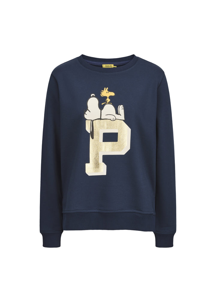 SWEATER COTTON/POLYESTER PEANUTS Pblau-M, blau BLU3 Bild 1