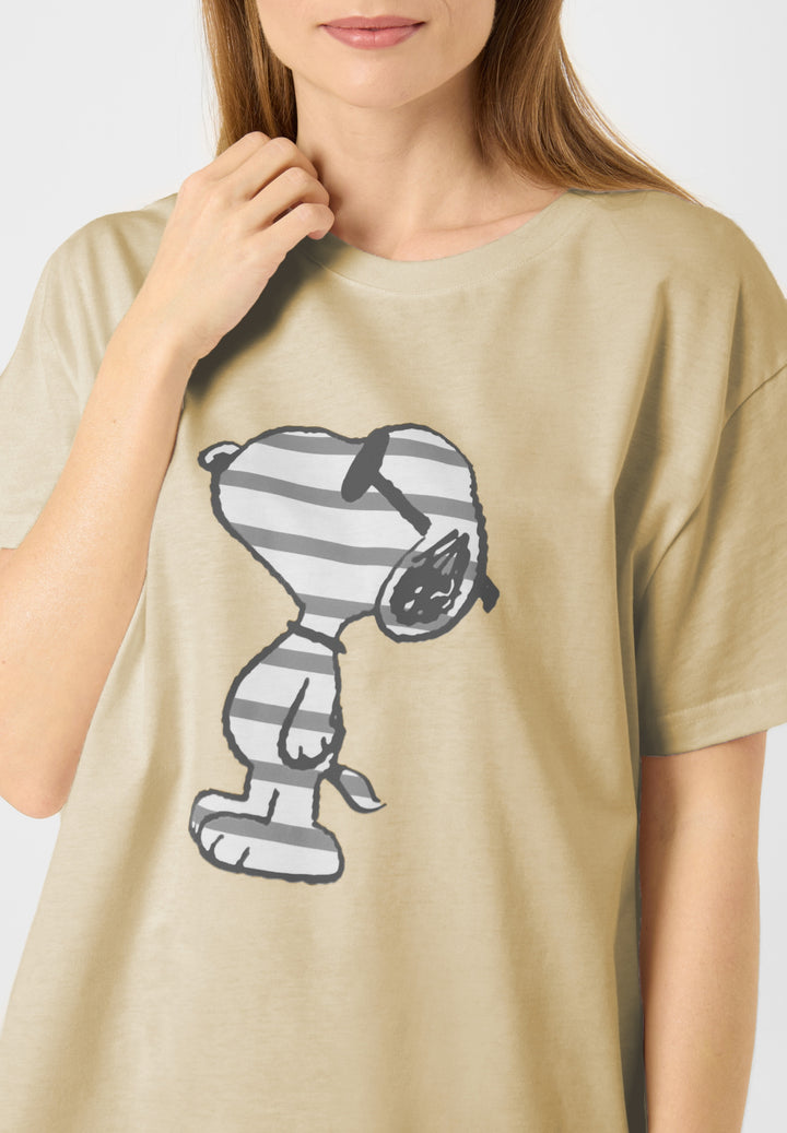 T-SHIRT COTTON UNI SNOOPY PRINT beige-S, beige BEI1 Bild 3