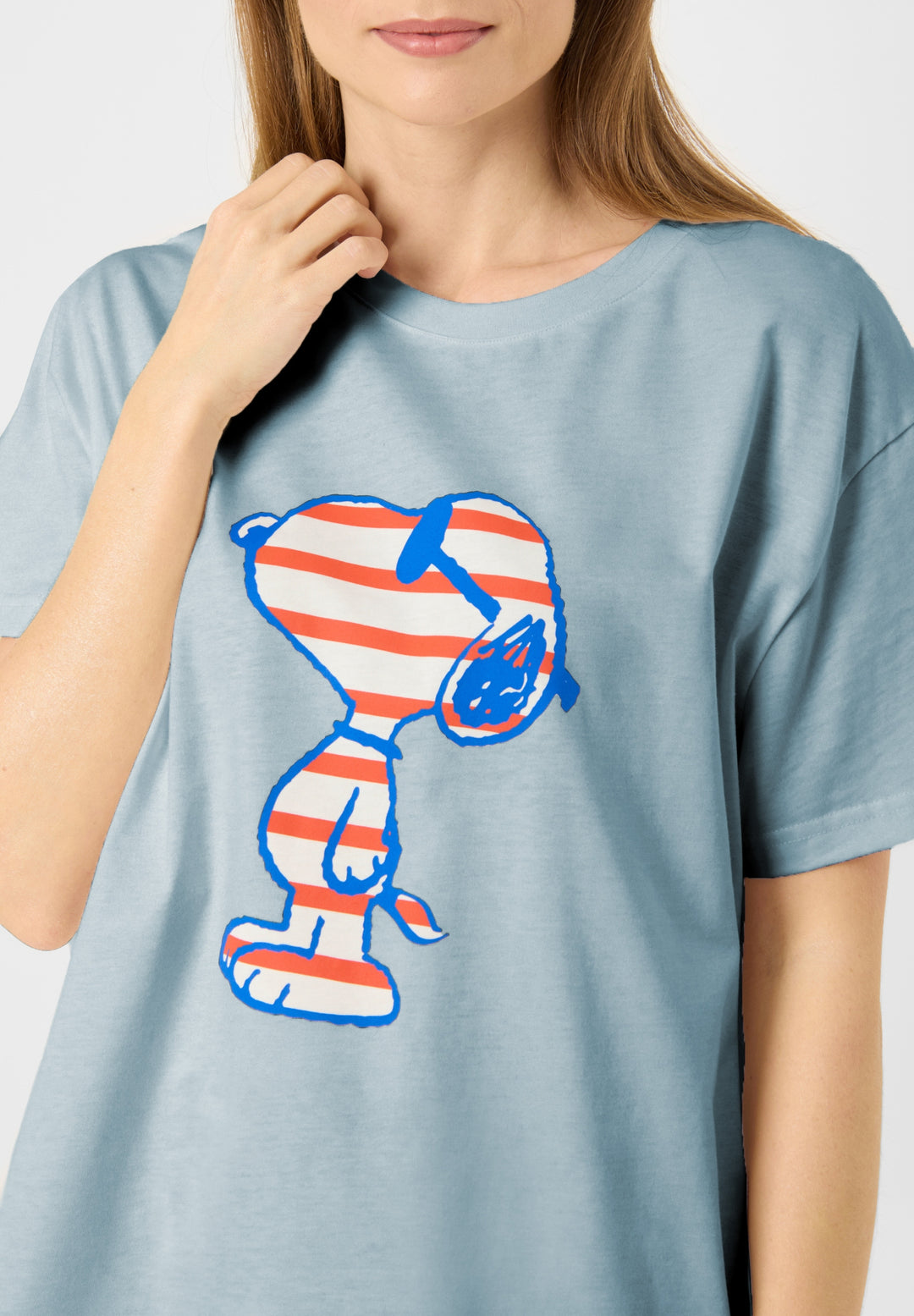 T-SHIRT COTTON UNI SNOOPY PRINT blau-S, blau BLU2 Bild 3