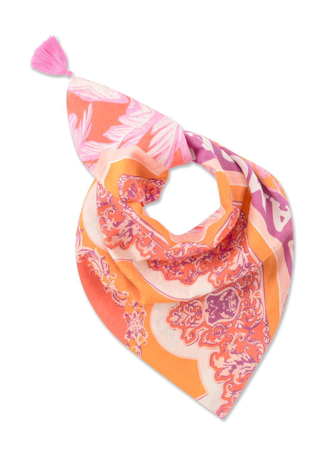 TRIANGLE ORGANIC COTTON PATTERN MIX pink-135X135X200CM, pink PIN2 Bild 1