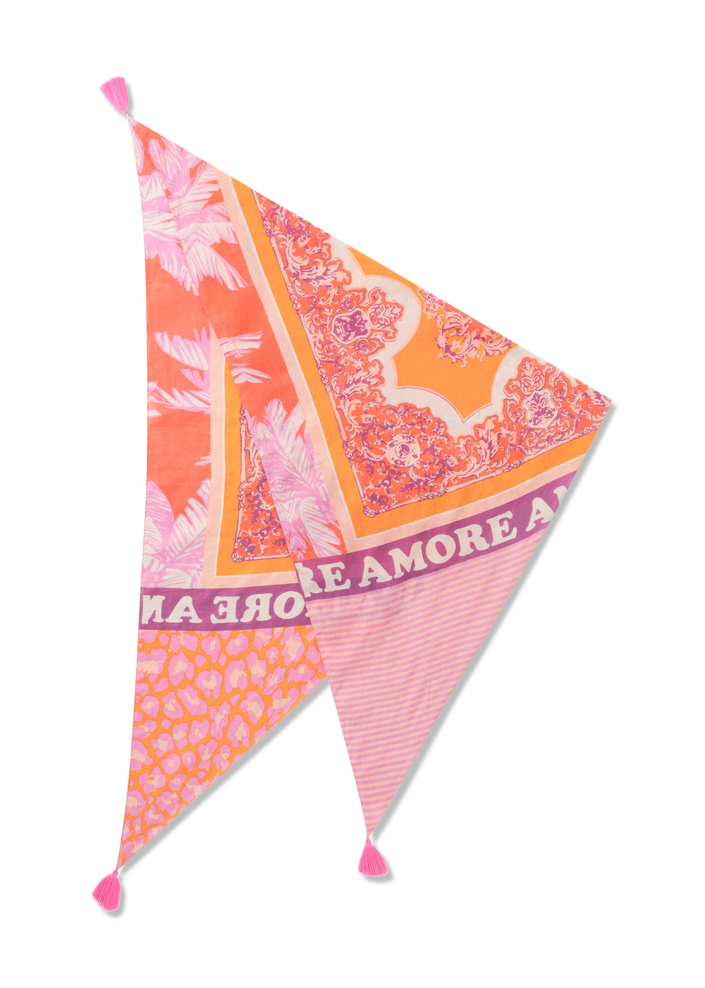 TRIANGLE ORGANIC COTTON PATTERN MIX pink-135X135X200CM, pink PIN2 Bild 2
