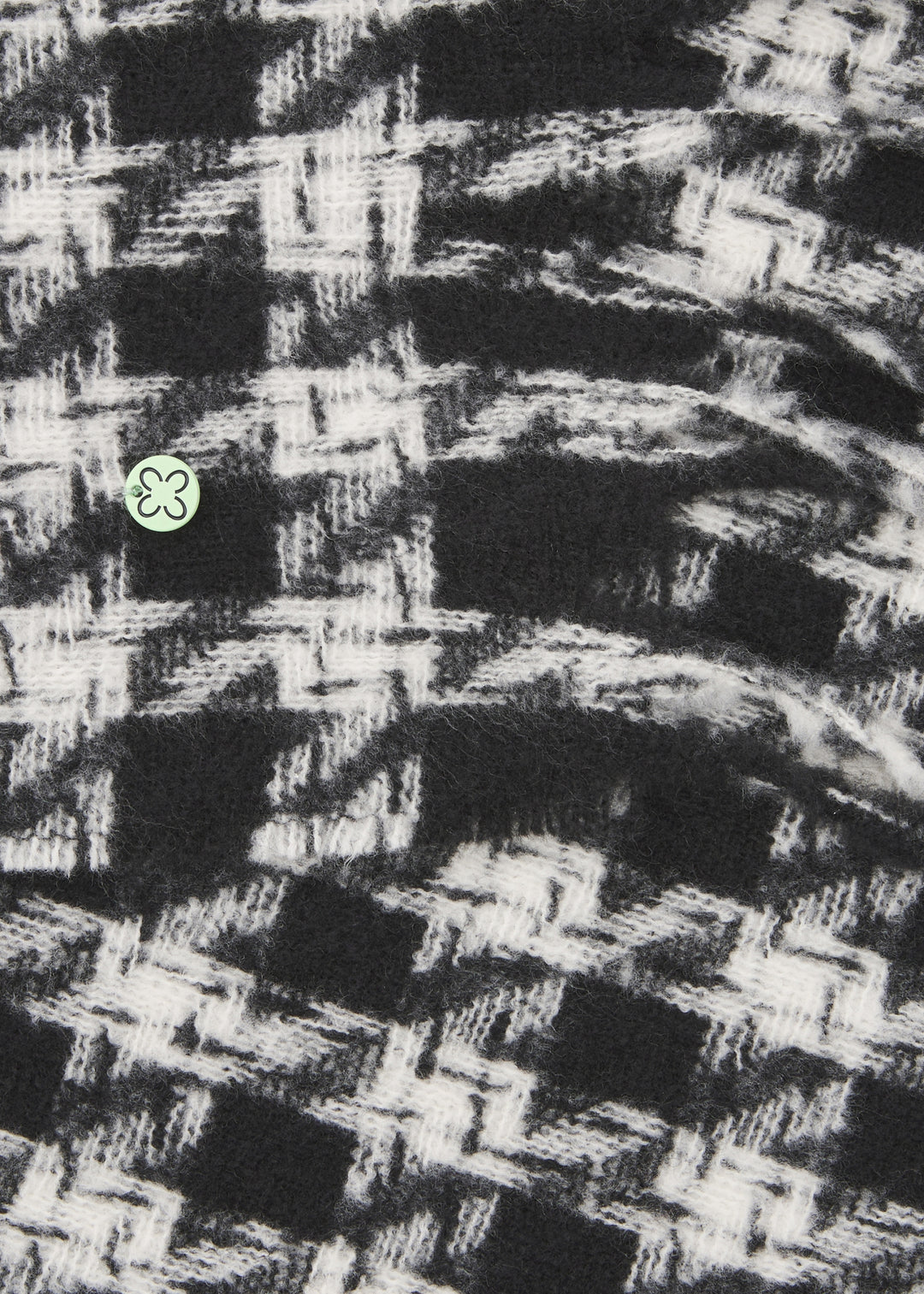 WOVEN SCARF HOUNDSTOOTH WITH FRINGES schwarz-65X180CM, schwarz BLK2 Bild 3