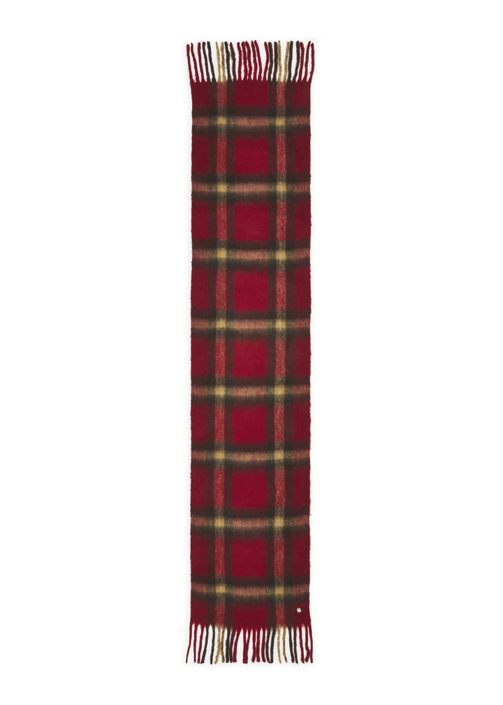 WOVEN SCARF POLY RECYCLED CHECKS rot-40X190CM, rot RED2 Bild 2