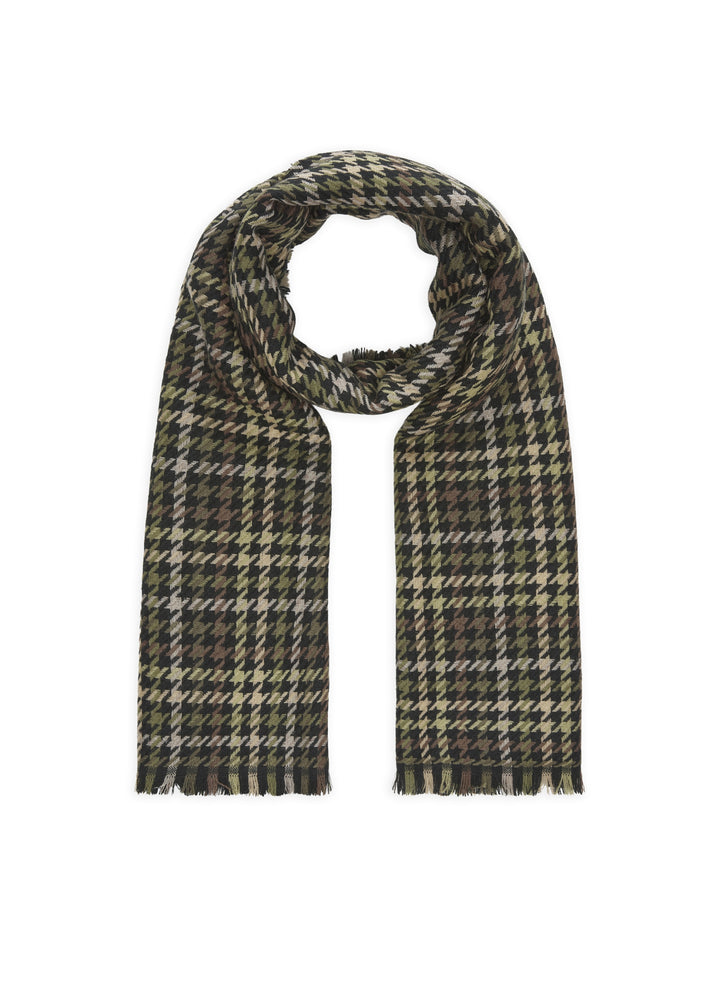 WOVEN SCARF POLYACRYL/WOOL CHECKS grün-70X180CM, grün GRE3 Bild 1