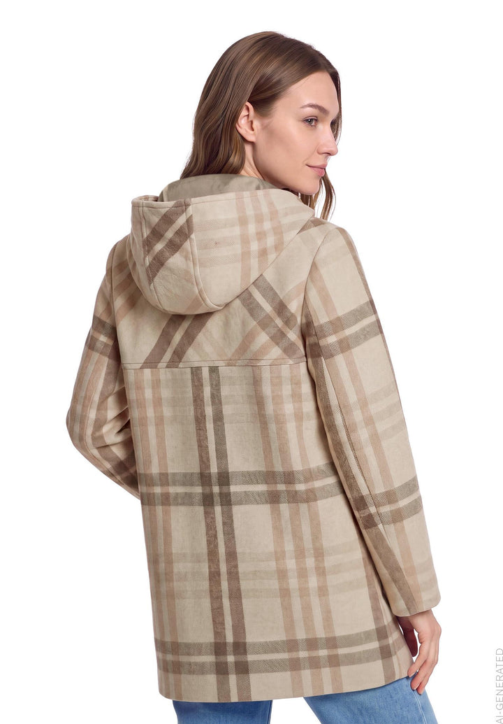 Jacke Wolle, Beige/Brown 7875 Bild 4