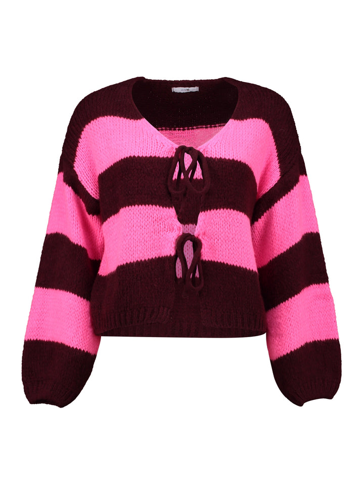 LS A CD Ch44arlie, burgundy/pink stripe 195074 Bild 1
