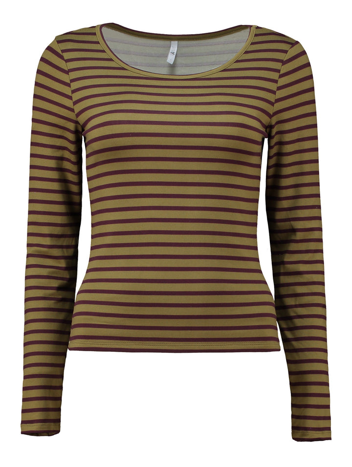 LS P TP Al44essy, avocado/dcherry stripe 196132 Bild 1