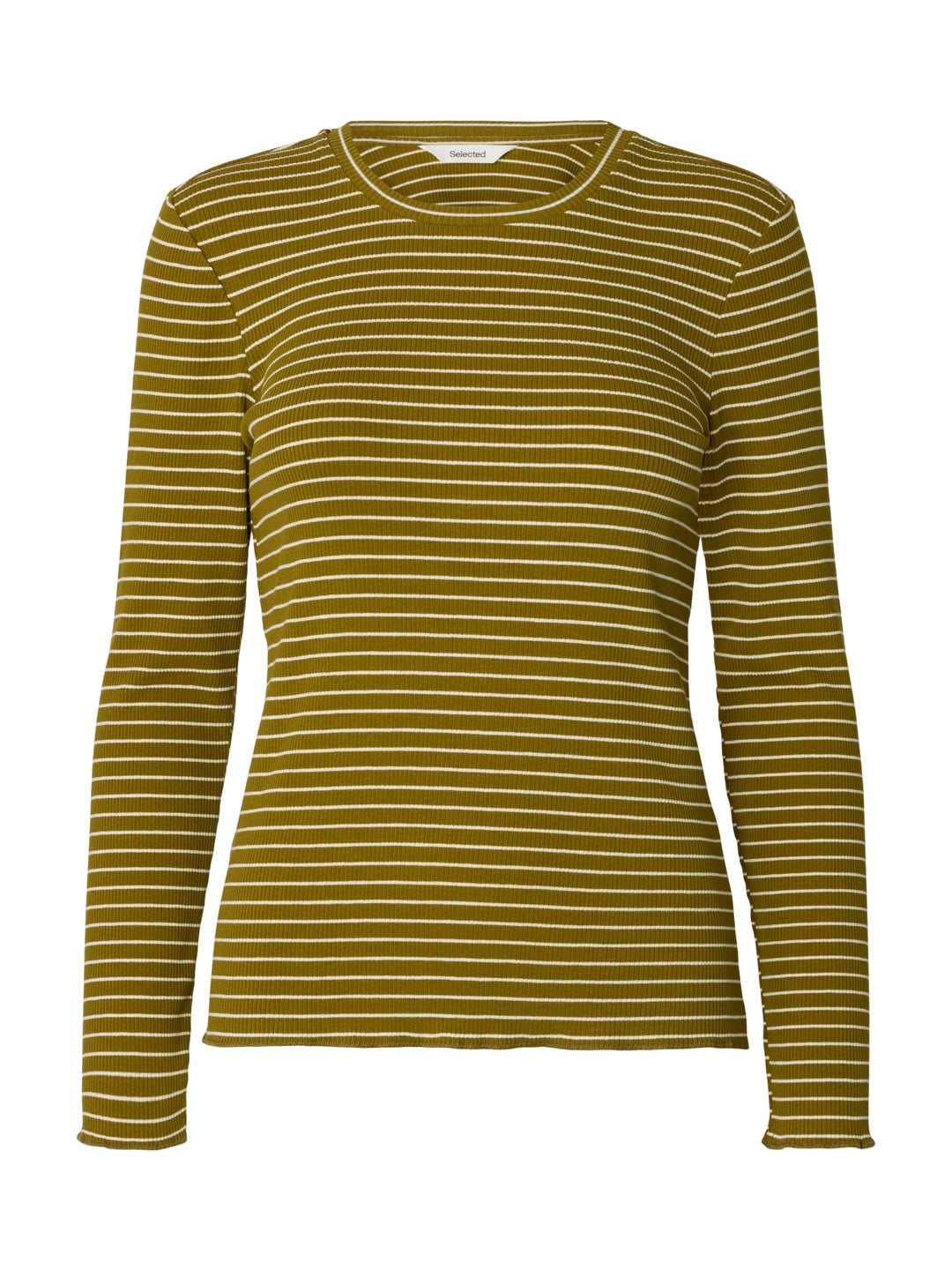 SLWANNA LS CREW NECK TEE STR NOOS, Fir Green/W SNOW WHITE STRIPES - TH 261815009 Bild 1