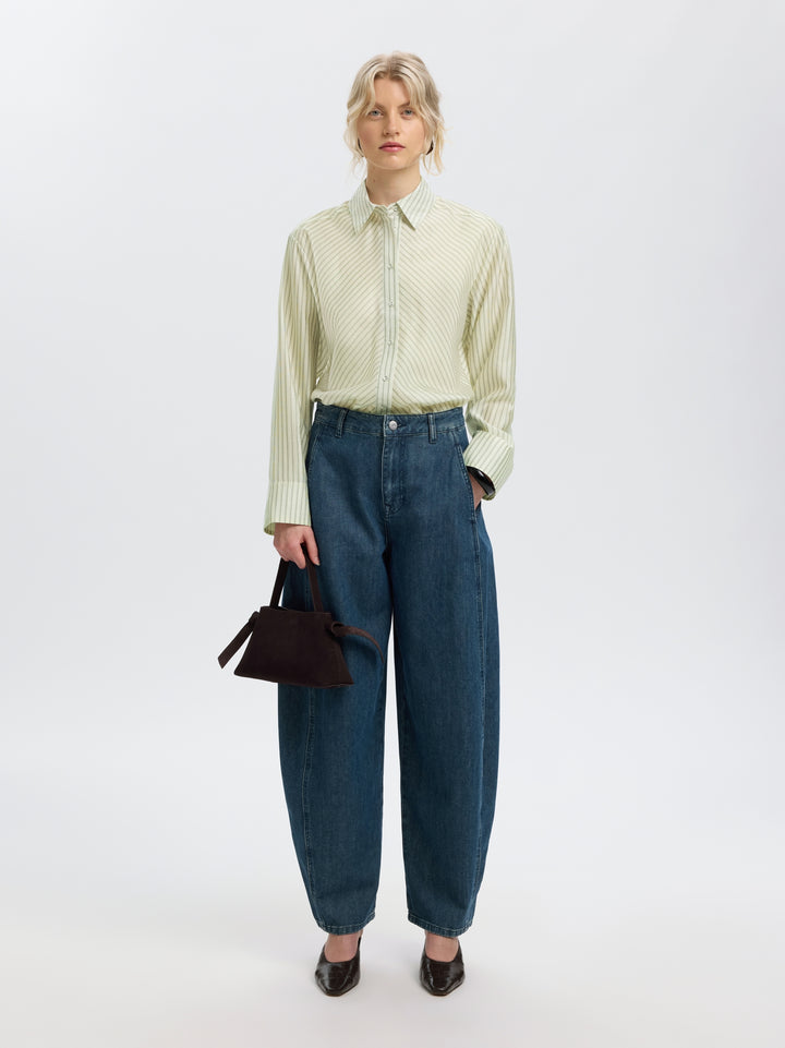 SLWCONNIE LS RELAXED SHIRT, Egret/STRIPE 178372001 Bild 3