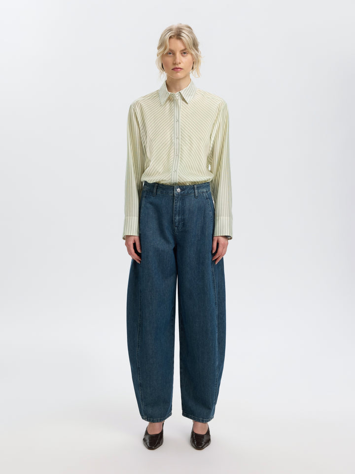 SLWCONNIE LS RELAXED SHIRT, Egret/STRIPE 178372001 Bild 5