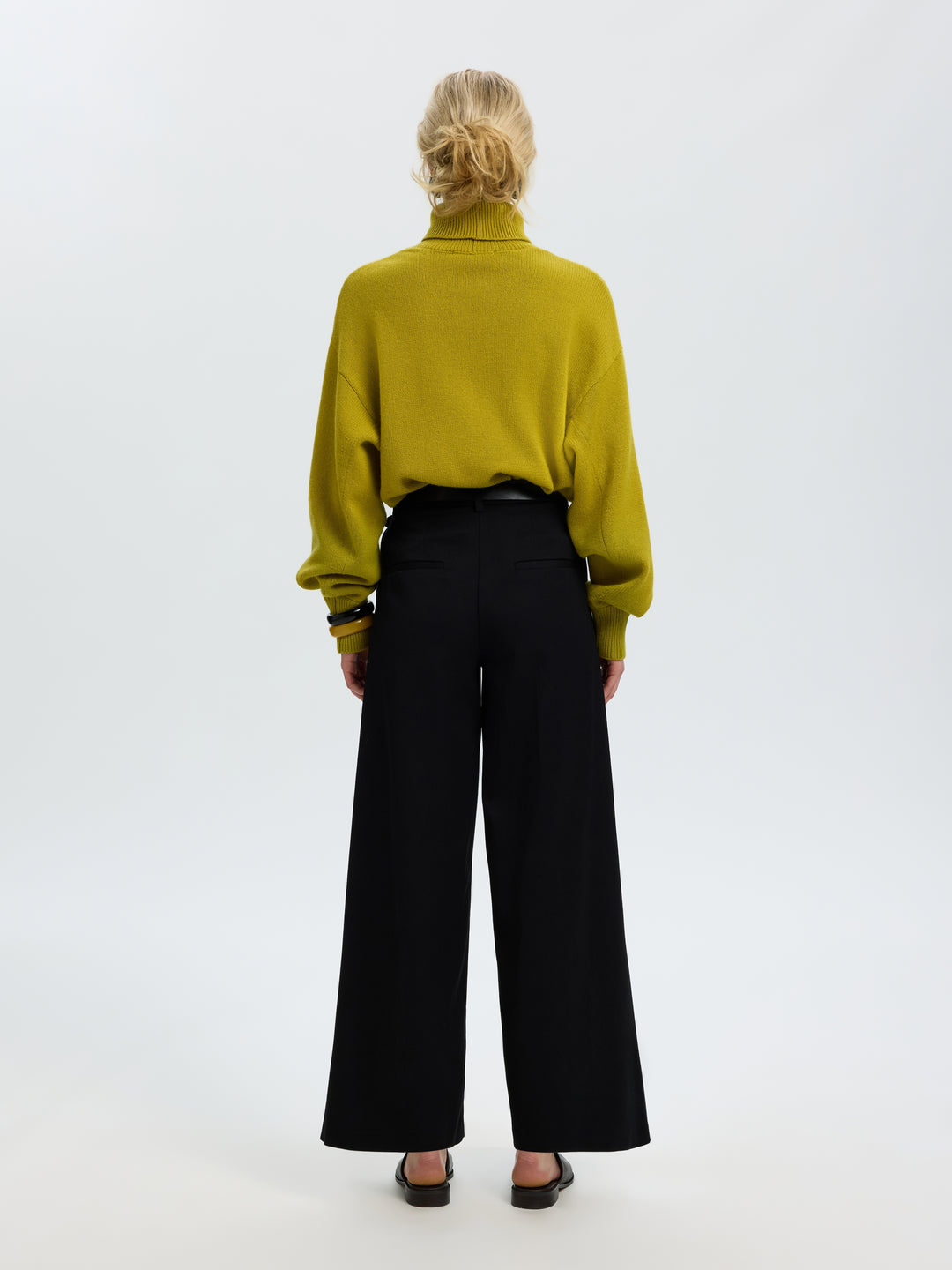 SLWELLIE LS KNIT ROLL NECK, Avocado Oil 306985 Bild 4