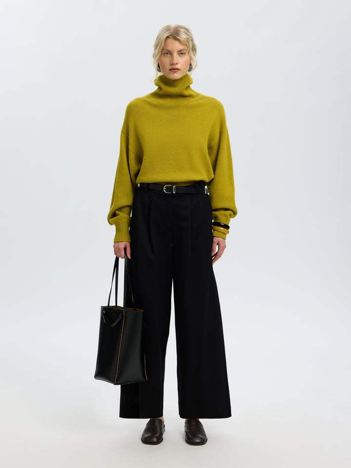 SLWELLIE LS KNIT ROLL NECK, Avocado Oil 306985 Bild 5