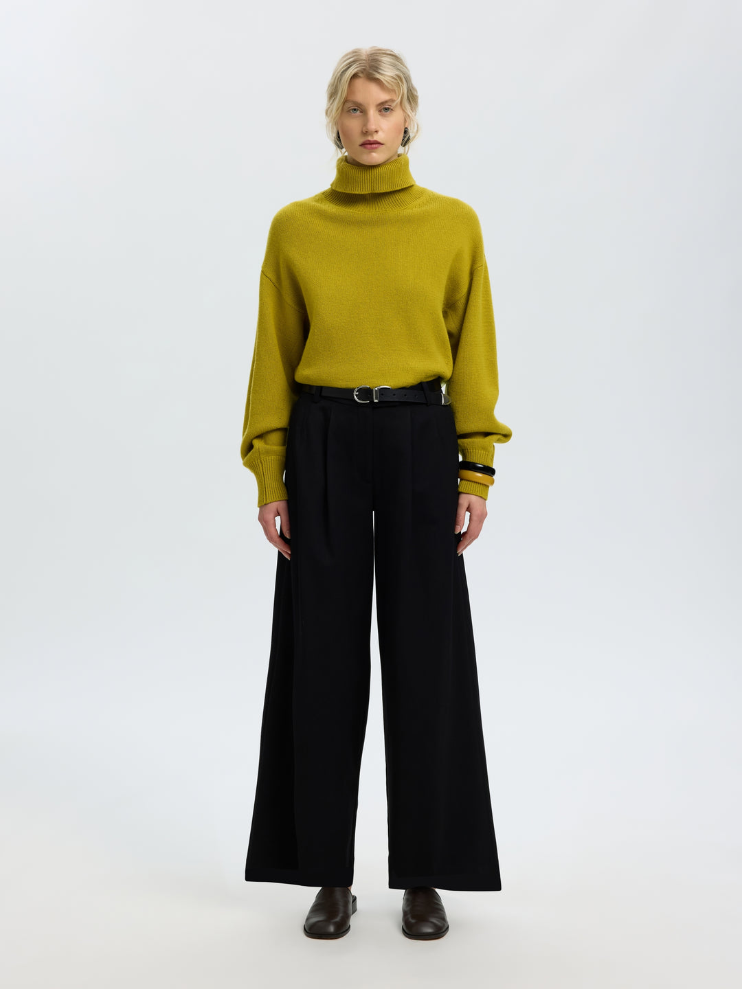 SLWELLIE LS KNIT ROLL NECK, Avocado Oil 306985 Bild 6