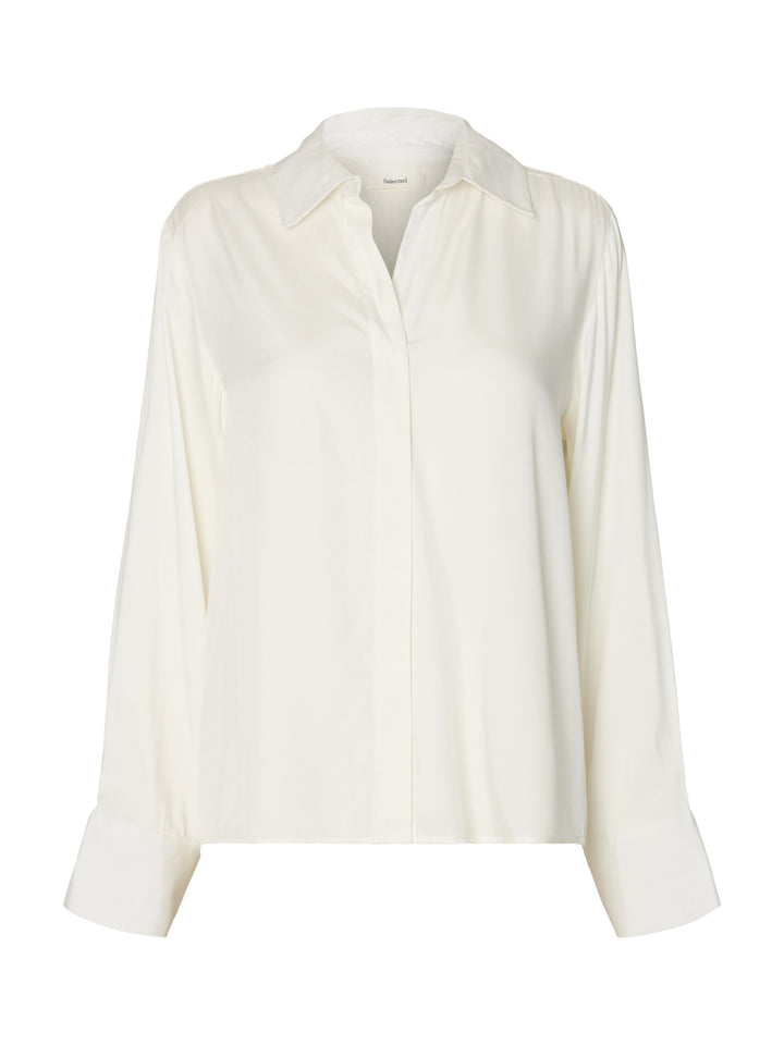 SLWJONNA REG LS OPEN COLLAR SHIRT N, Egret 178372 Bild 1