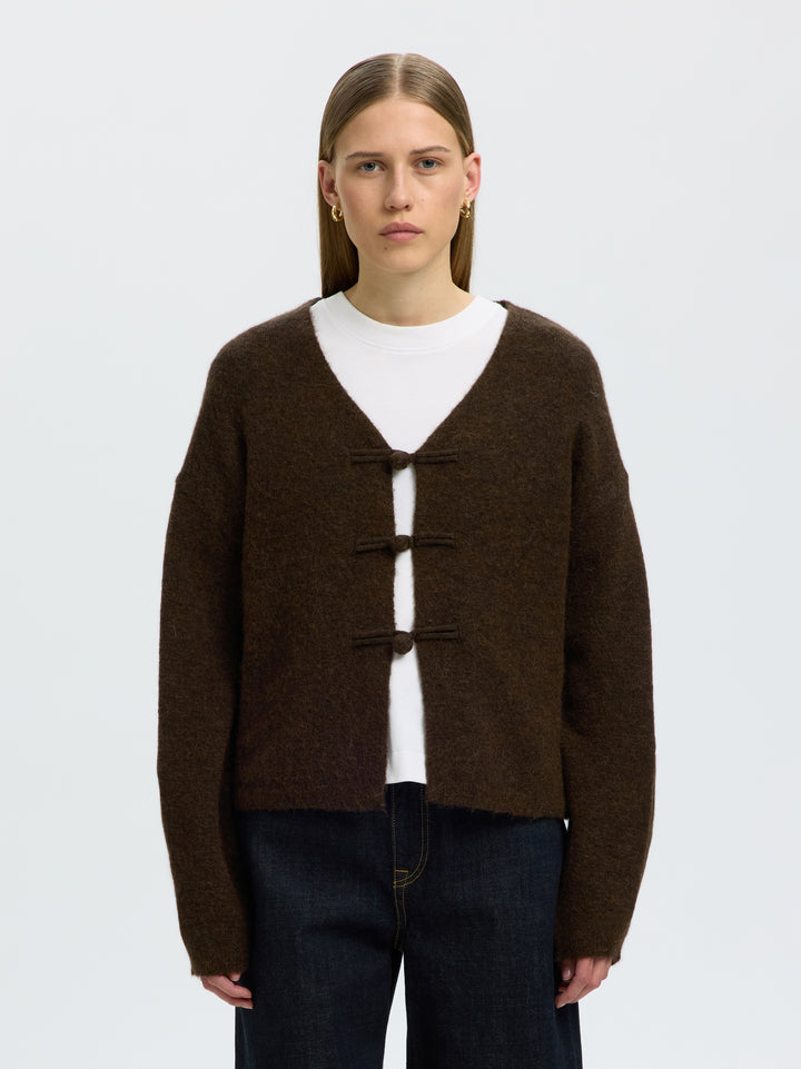 SLWLULU LS DUFFLE KNIT CARDIGAN, Delicioso/Melange 180751001 Bild 2