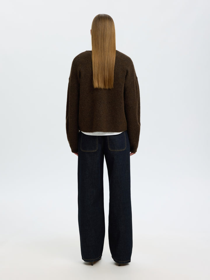 SLWLULU LS DUFFLE KNIT CARDIGAN, Delicioso/Melange 180751001 Bild 3