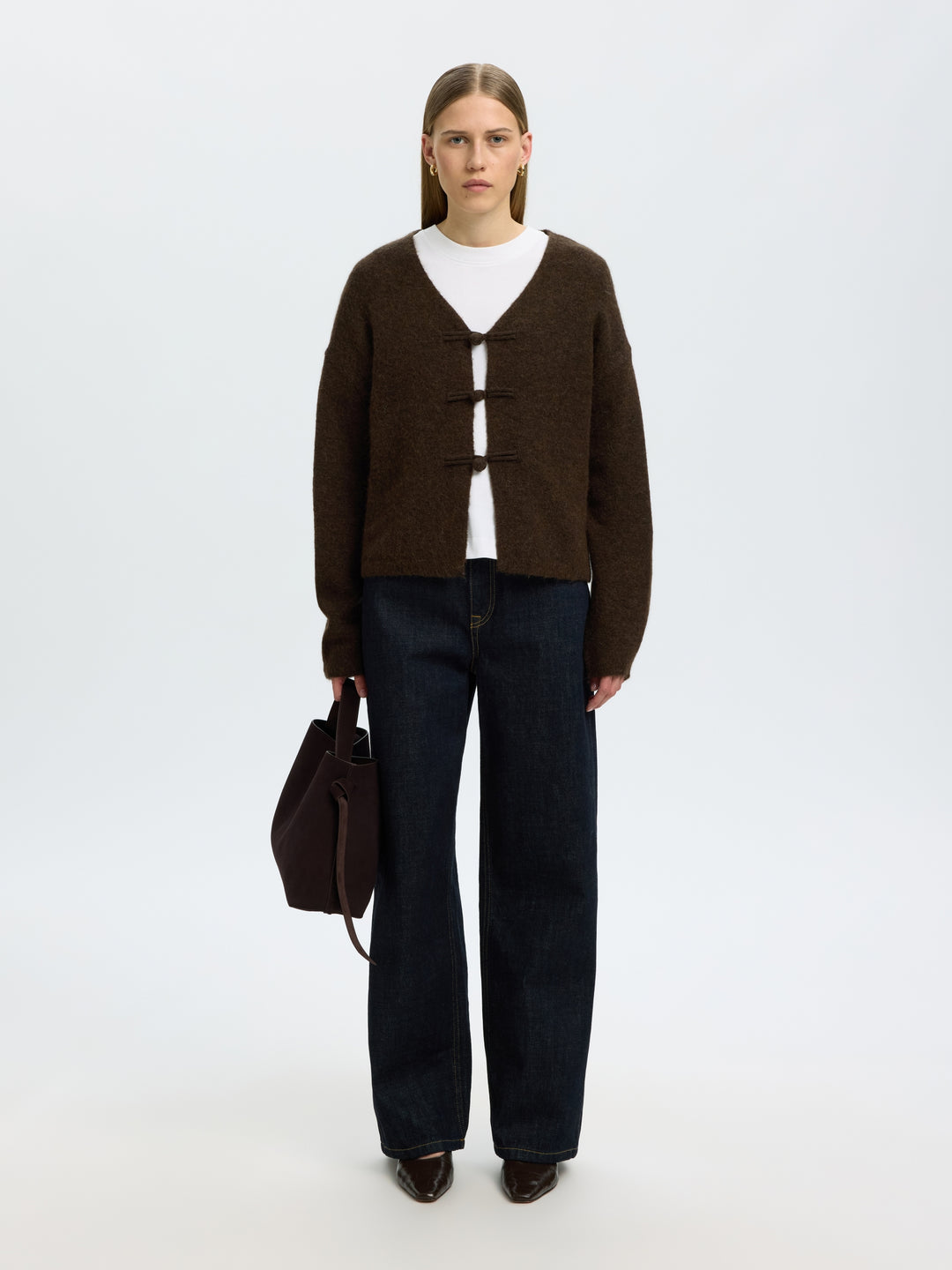 SLWLULU LS DUFFLE KNIT CARDIGAN, Delicioso/Melange 180751001 Bild 6