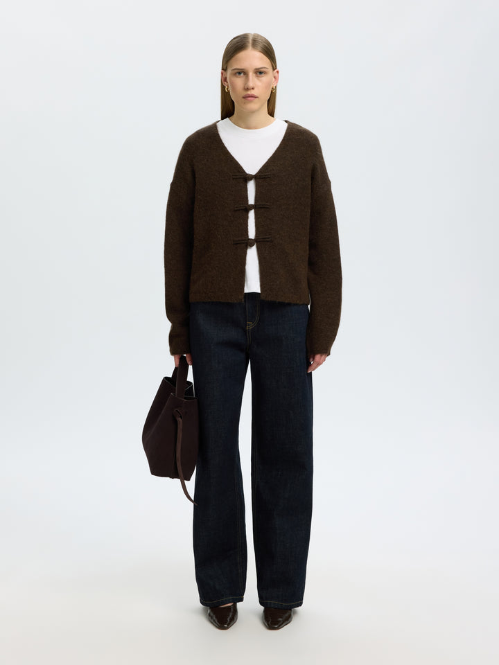 SLWLULU LS DUFFLE KNIT CARDIGAN, Delicioso/Melange 180751001 Bild 6