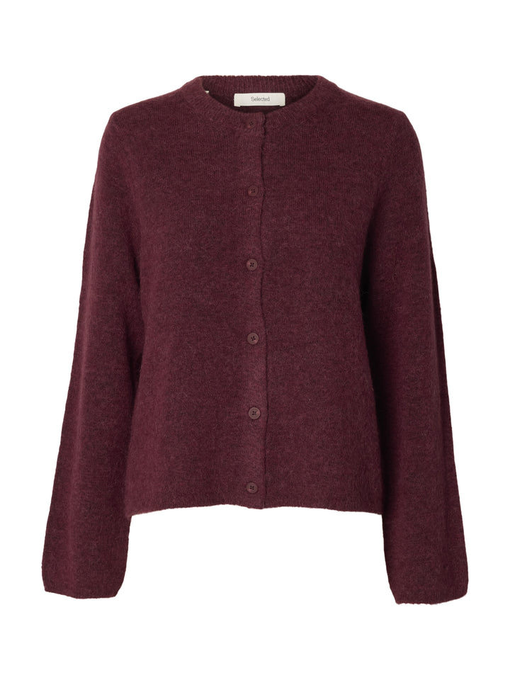 SLWLULU NEW LS KNIT CARDIGAN NOOS, Tawny Port/MELANGE 198345001 Bild 1