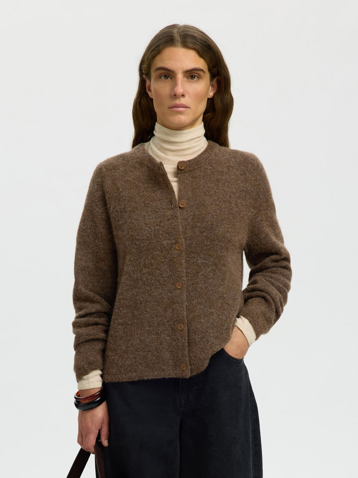 SLWLULU NEW LS KNIT CARDIGAN NOOS, Dachshund/MELANGE 205410001 Bild 2