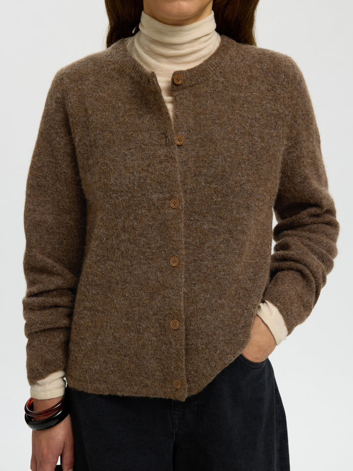 SLWLULU NEW LS KNIT CARDIGAN NOOS, Dachshund/MELANGE 205410001 Bild 4